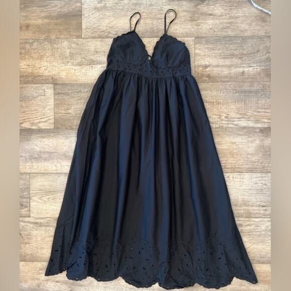 ZARA Embroidered Eyelet Midi Dress NWT LAST ONE!!! - Picture 15 of 16